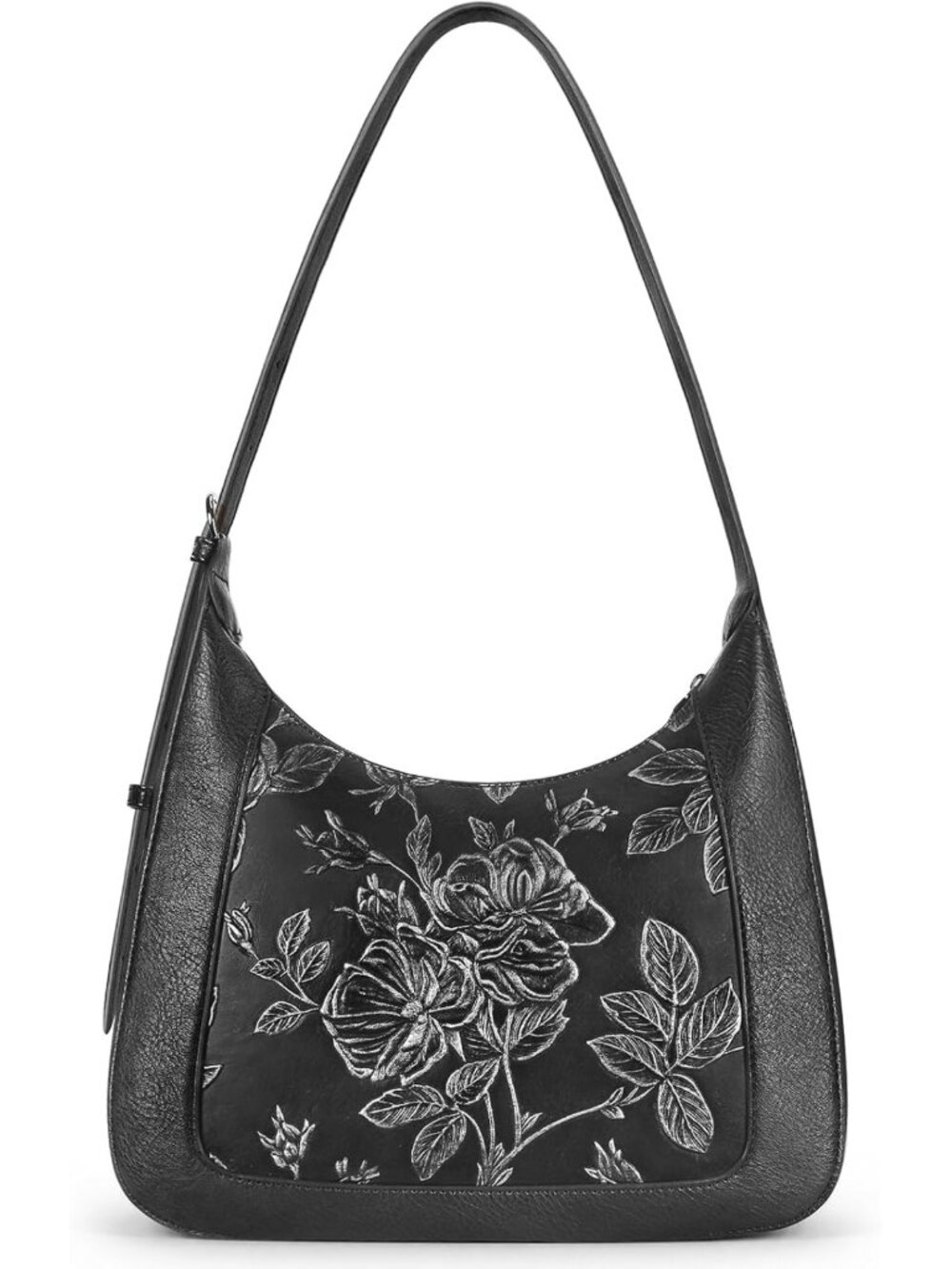 Chic Small Crescent Shoulder Bag, Vegan Leather Purse for Daily Travel & Style